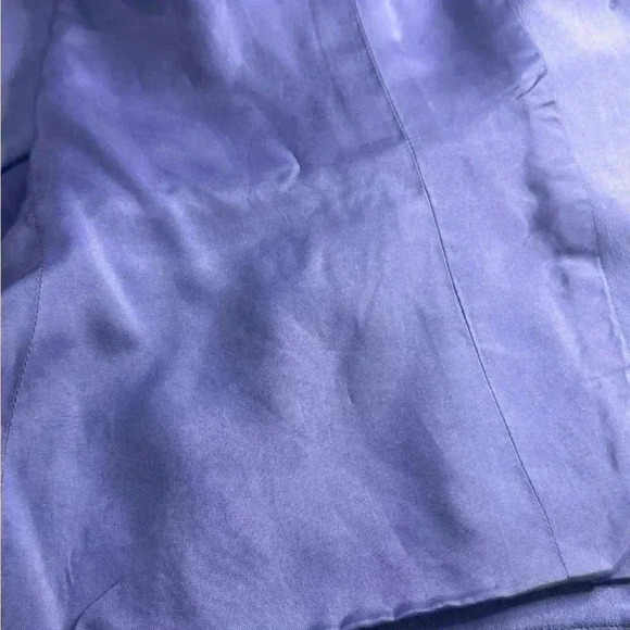 Maggy London 100% Silk Size 10 Purple Classic Jacket Faux Pockets - Picture 11 of 13
